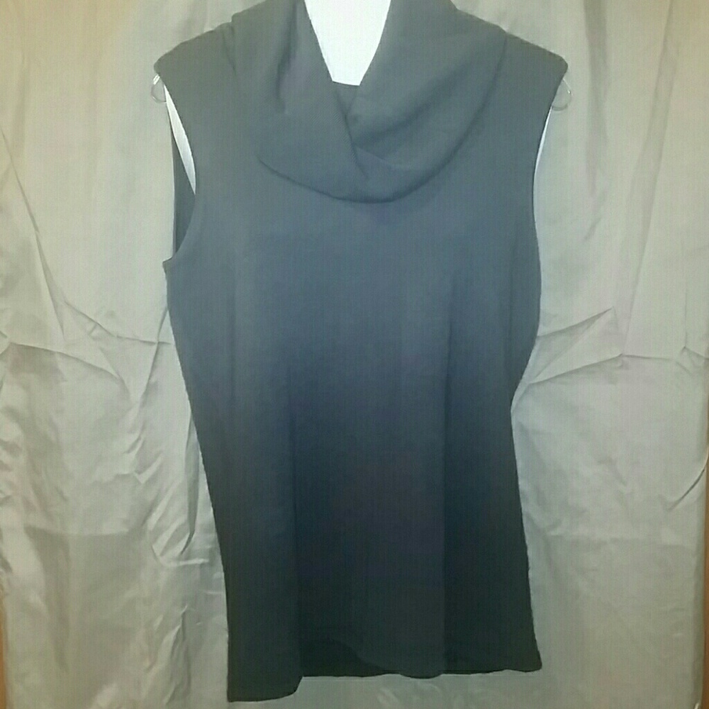 Cowl Neck Sleeveless Ombre Sweater